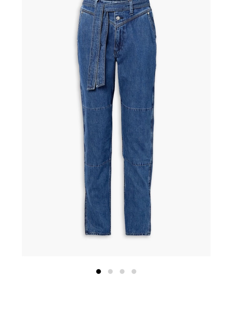 Rag & Bone Blue High-Rise Belted Jeans